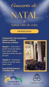Concerto de Natal e Jantar à Luz de Velas - Catedral da Sé - 09 de dezembro de 2023